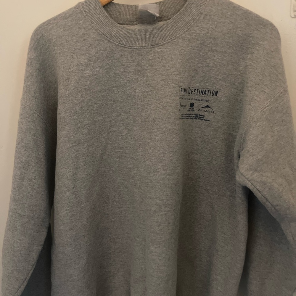 Rare Vintage 2000 “Final Destination” Promotional film sweatshirt Heather grey L